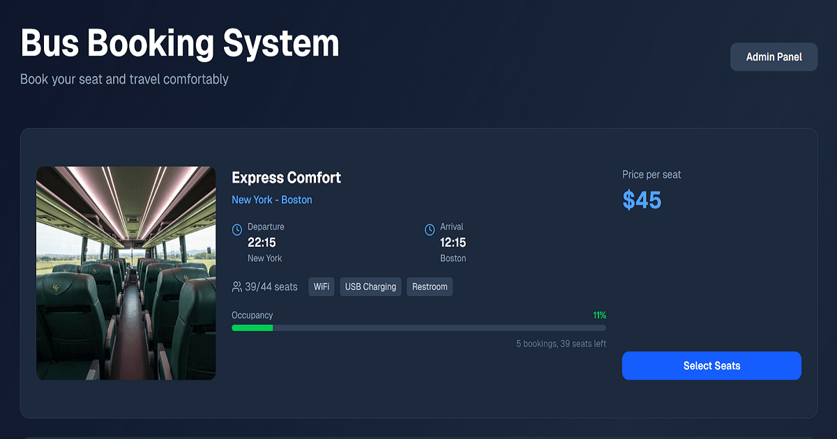 Blog website screenshot