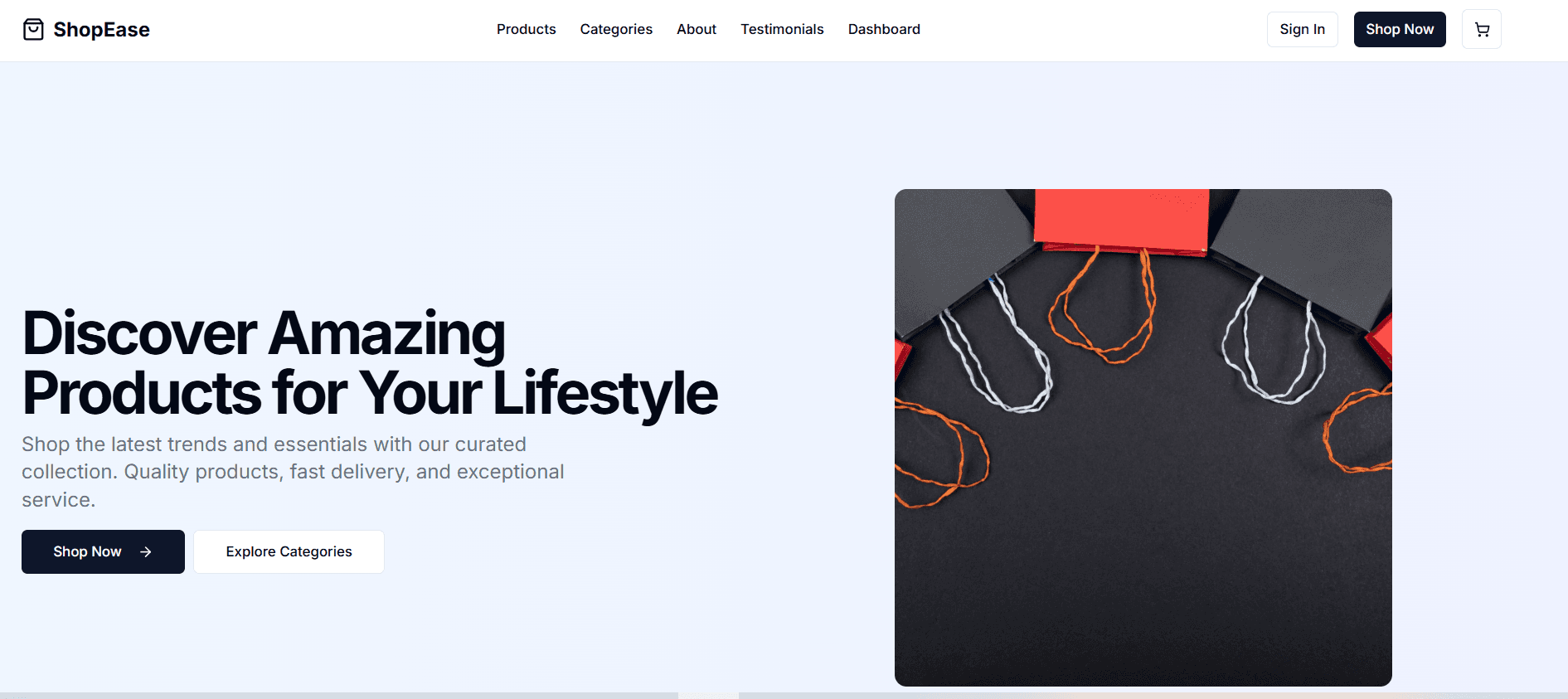 Blog website screenshot